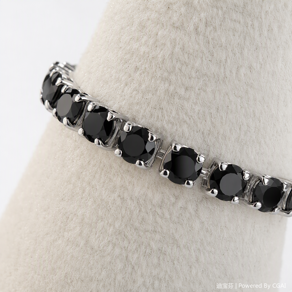Moda plata metal pulsera incrustado con gemas negras simple 100 brazaletes para mujeres accesorios tendencia Application Scenario