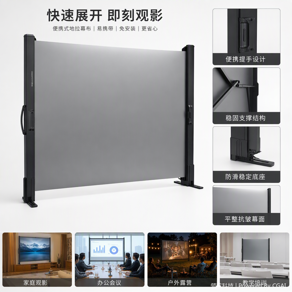 The multi-functional portable folding stand is suitable for supporting mobile phones, tablets and desktops. It is available in gray