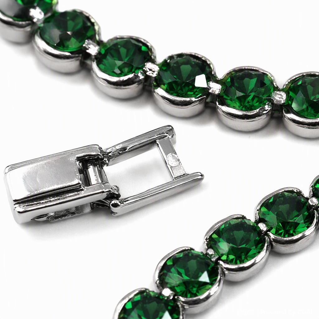Natural emerald bracelet, fashionable and simple ladies' jewelry, exquisite gift for girlfriend, couple style bracelet accessory Application Scenario