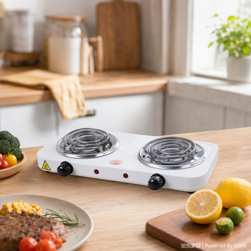 Horno eléctrico de doble disco blanco multifuncional hogar portátil calefacción rápida ahorro de energía y ahorro de energía cocina esencial details Picture