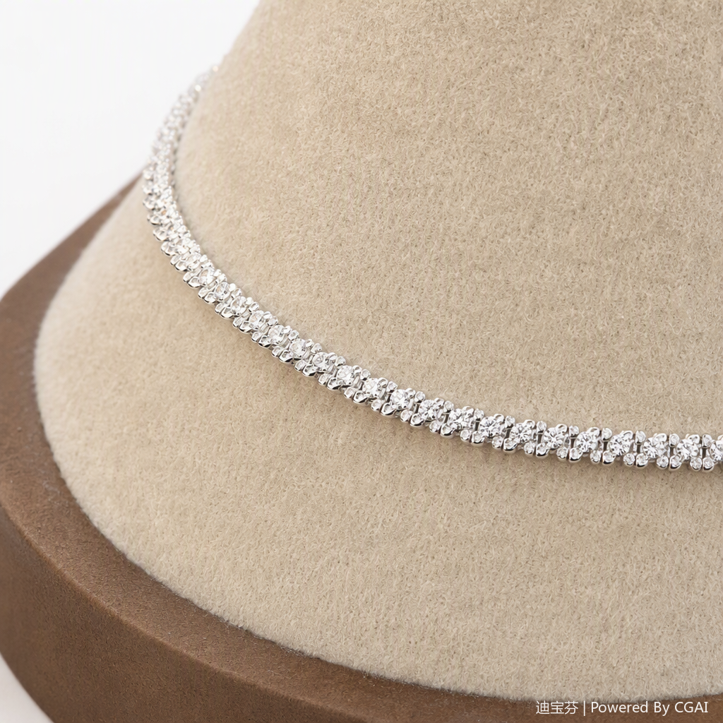 Shining diamond-encrusted fashionable necklace, simple and versatile ladies' jewelry, gift and present Application Scenario