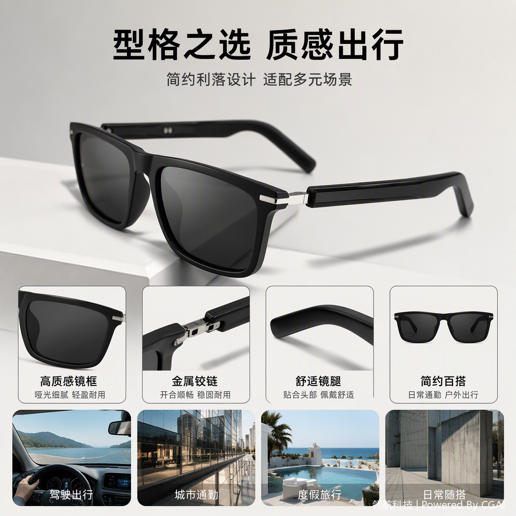 Multi-functional AI sunglasses portable smart translation machine, AI translator, multi-language real-time translation, home audio-visual equipment translation assistant Specification image