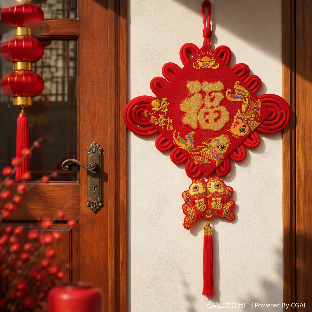 Chinese knot pendants, "Fu" characters, goldfish pattern decorative items, Chinese-style handcrafted pendants, home ornaments, gift decorations details Picture