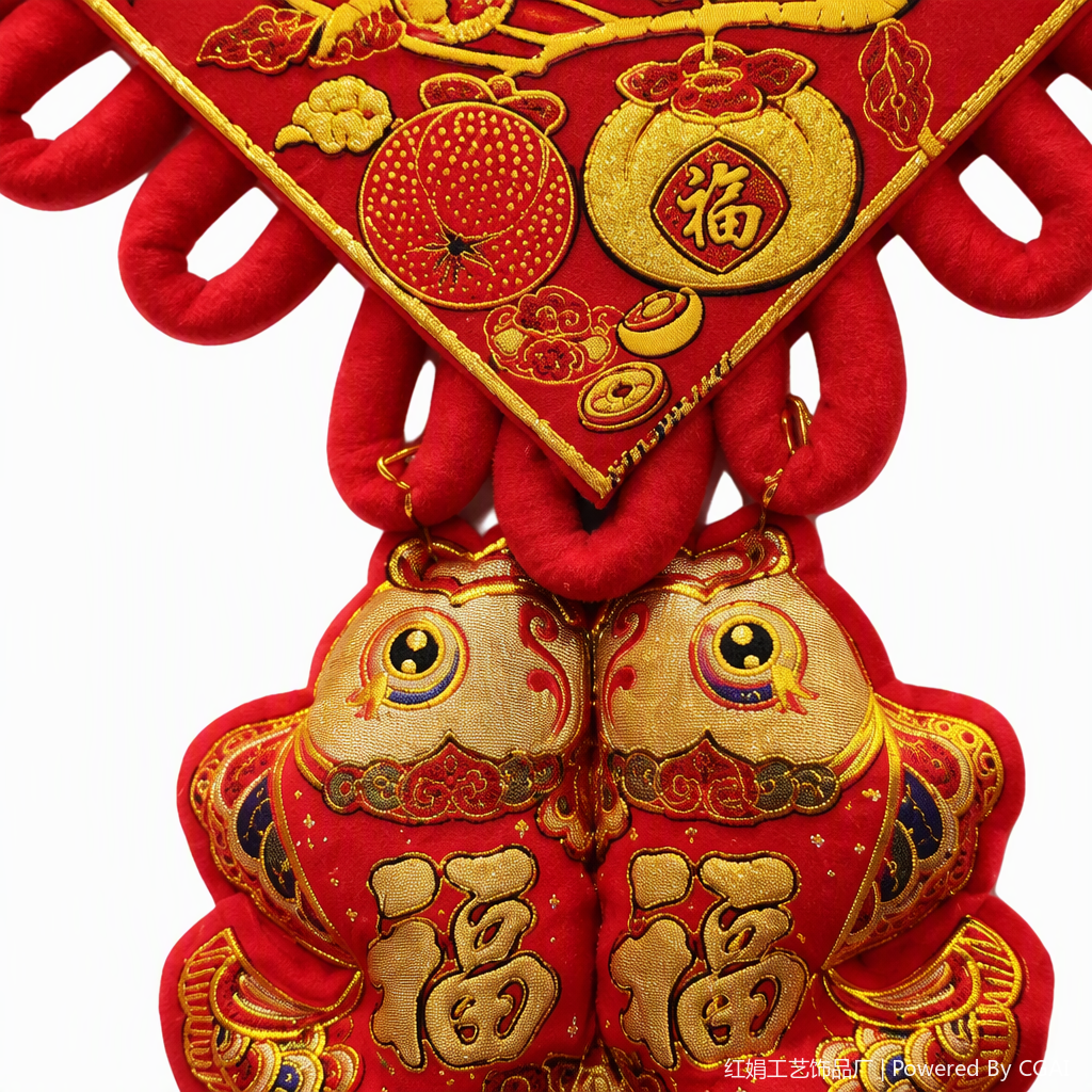 Chinese-style red handcrafted knot pendants, auspicious decorations, home pendants, festival gifts, collectibles Application Scenario