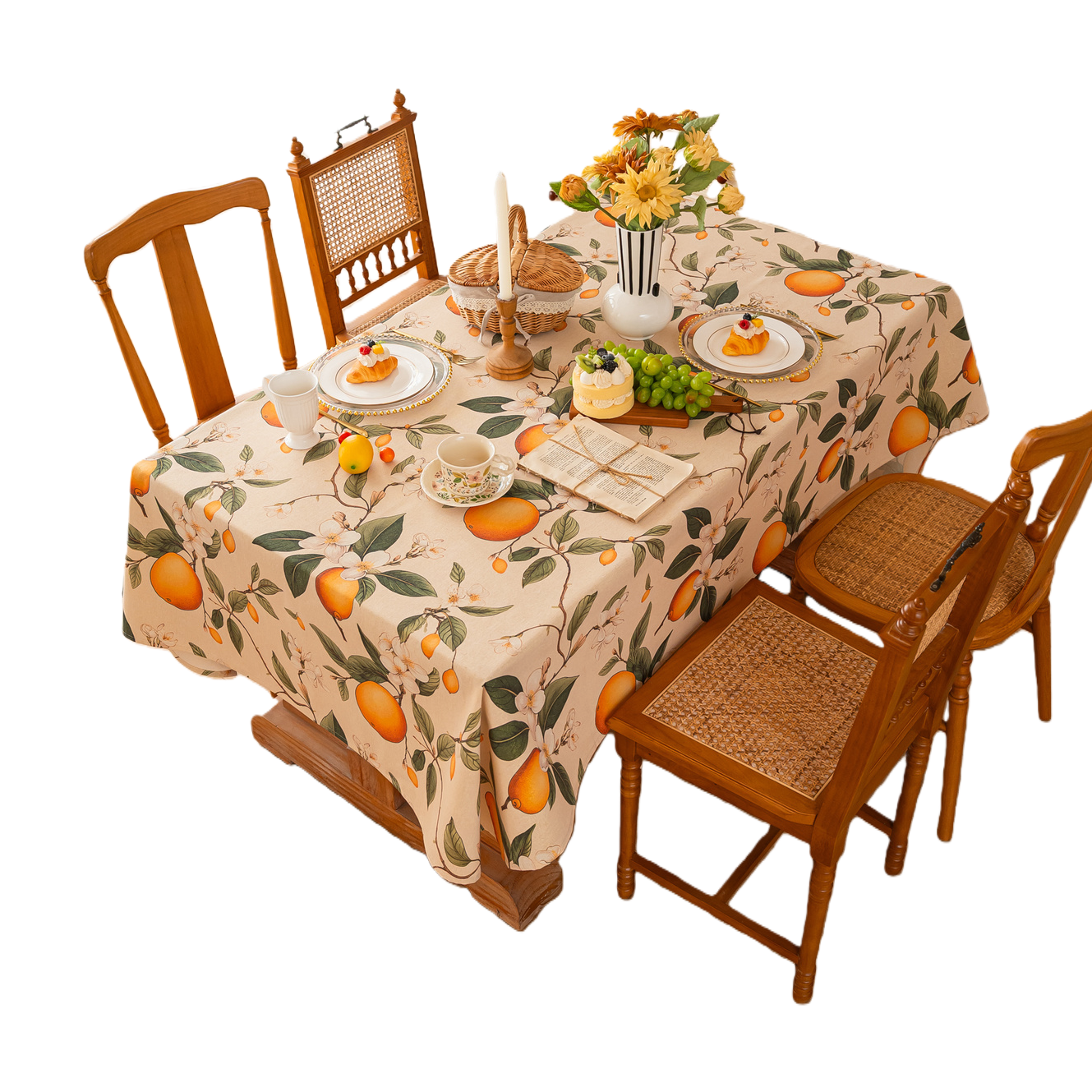 طاولات تابل سنشاين أنيقة وبسيطة ومطاطية من القطن الخالص Item Picture