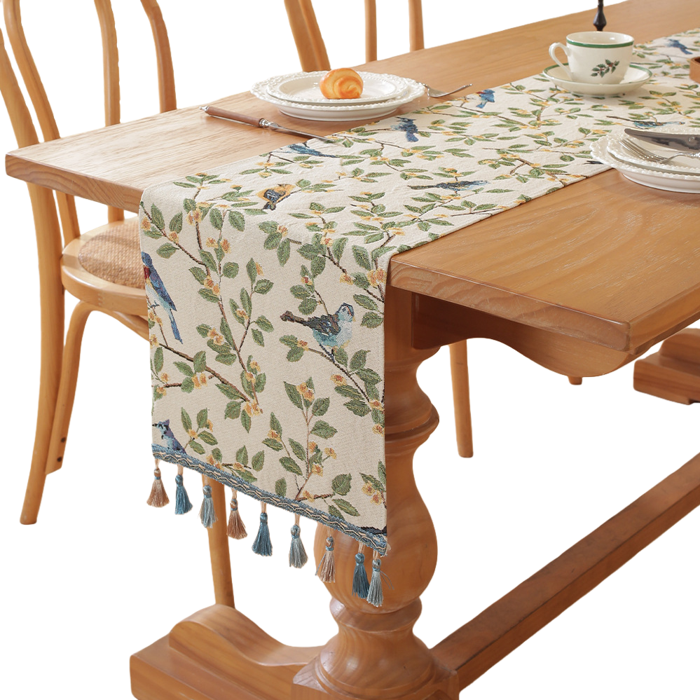 Pintura al óleo viento cross-border christmas table flag mat tea flag mantel buyi park silla de una pieza artículos de decoración venta directa de fábrica Item Picture