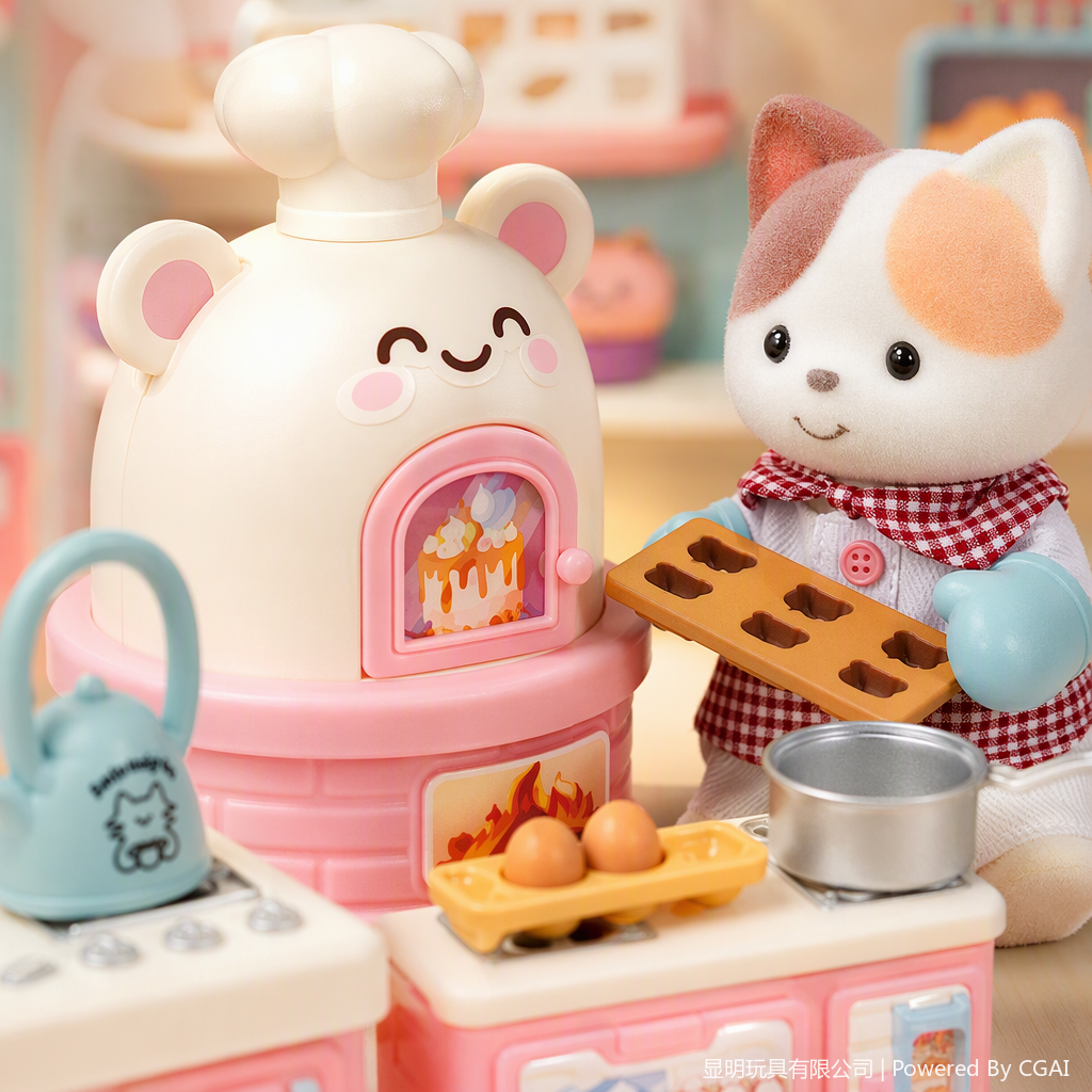Yasni Dreamy Bay veni rabbit pink baking theme juegos de juguetes escenas divertidas accesorios de cocina niños puzzle muñecas combo Application Scenario