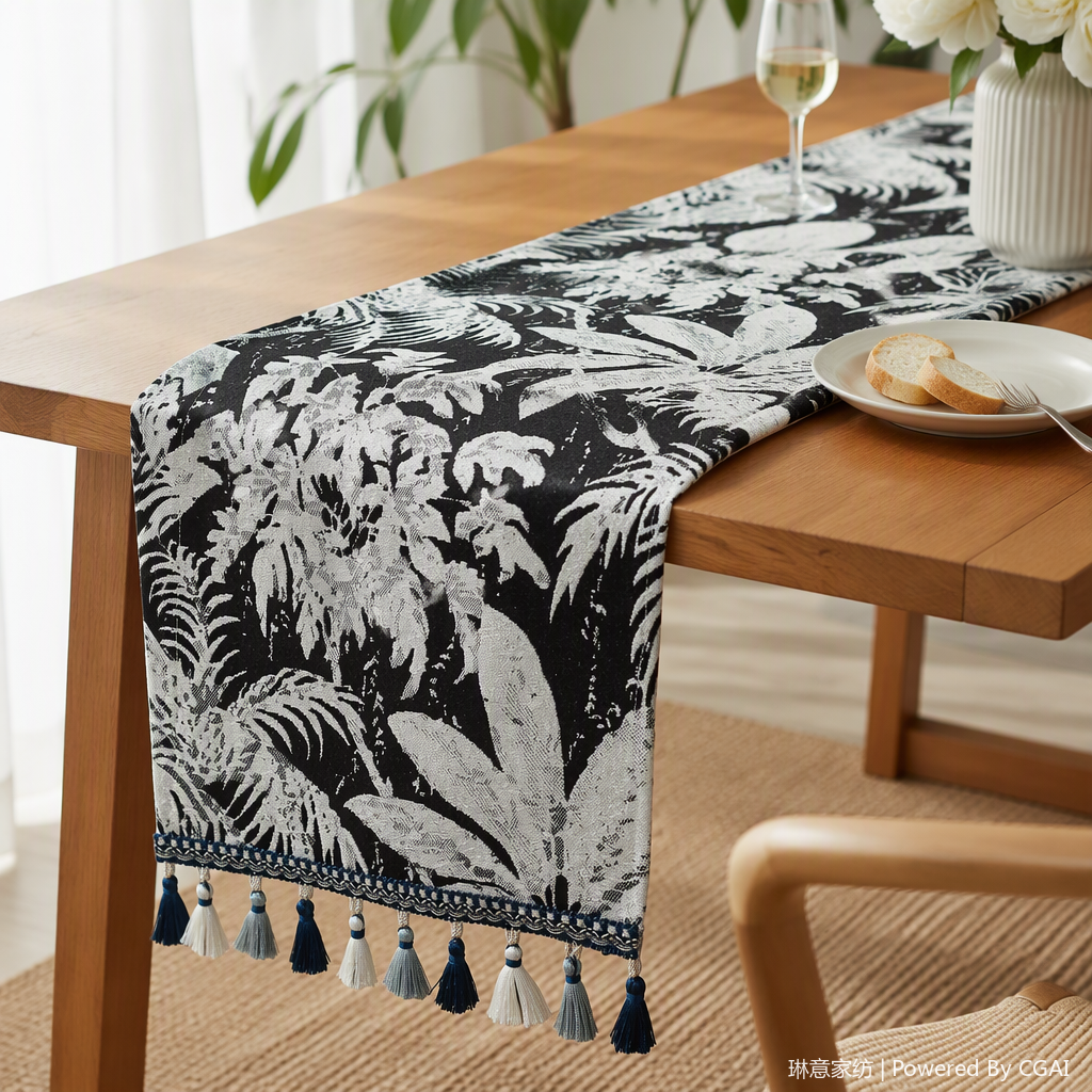 Bandera de mesa venta directa de fábrica alfombrilla de navidad transfronteriza parque silla de una pieza bandera de té mantel de tela artículos de decoración details Picture