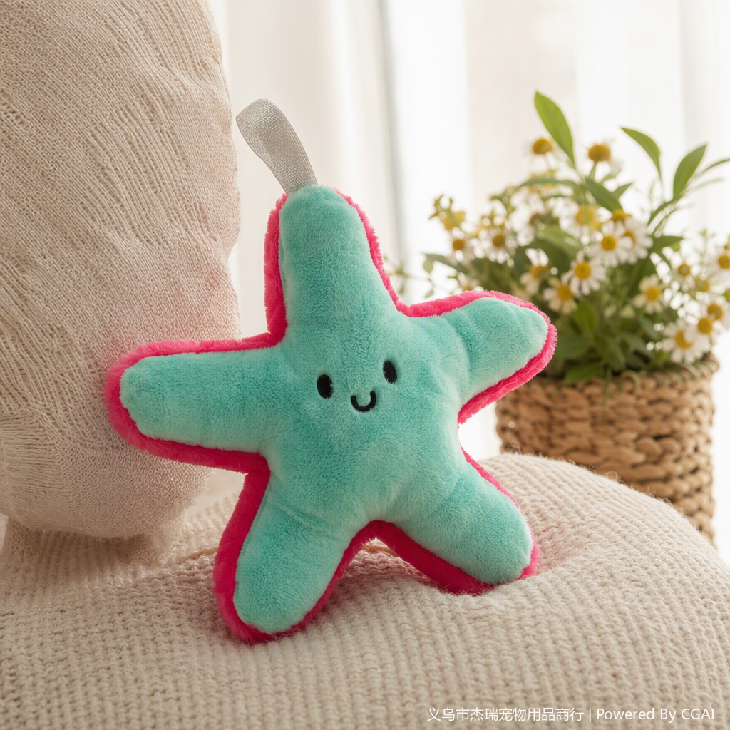 Cute and realistic plush pet entertainment products featuring starfish details Picture