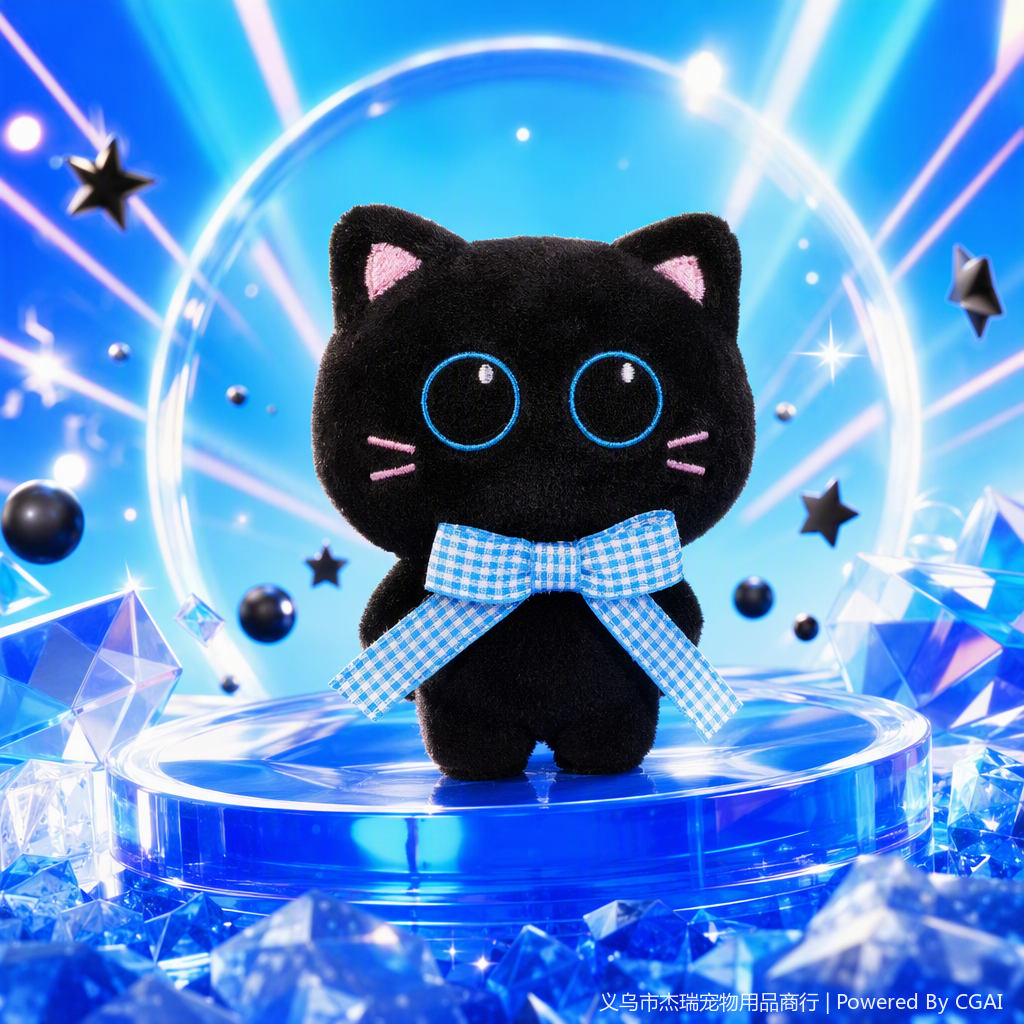 Cute and realistic plush pet entertainment products featuring little cats
