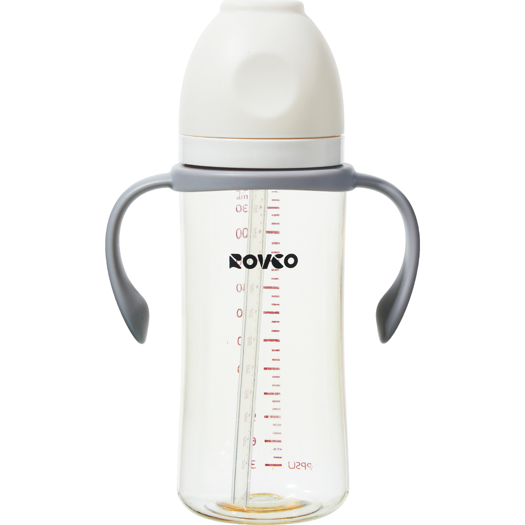 【OSEO】26Q4#N1075-2 White baby bottle with handle, infant and toddler shaking grandma bottle accessory, safe and durable Item Picture