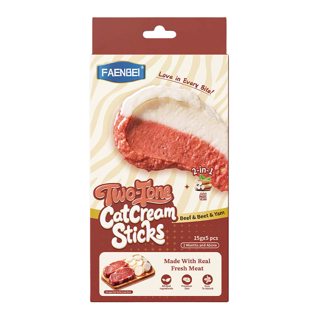A variety of cat snacks, pet food, beef, beet, yam, and two-color cat strips Application Scenario