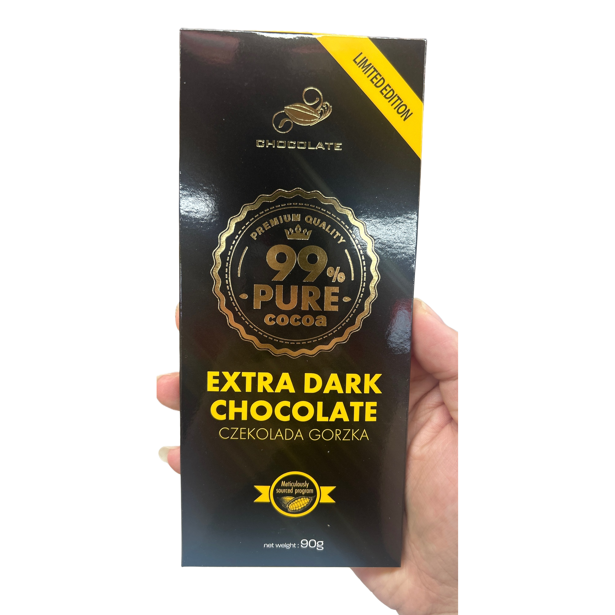 Rico chocolate puro chocolate negro caja de regalo paquete negro 99% chocolate puro dulces snacks regalos Item Picture