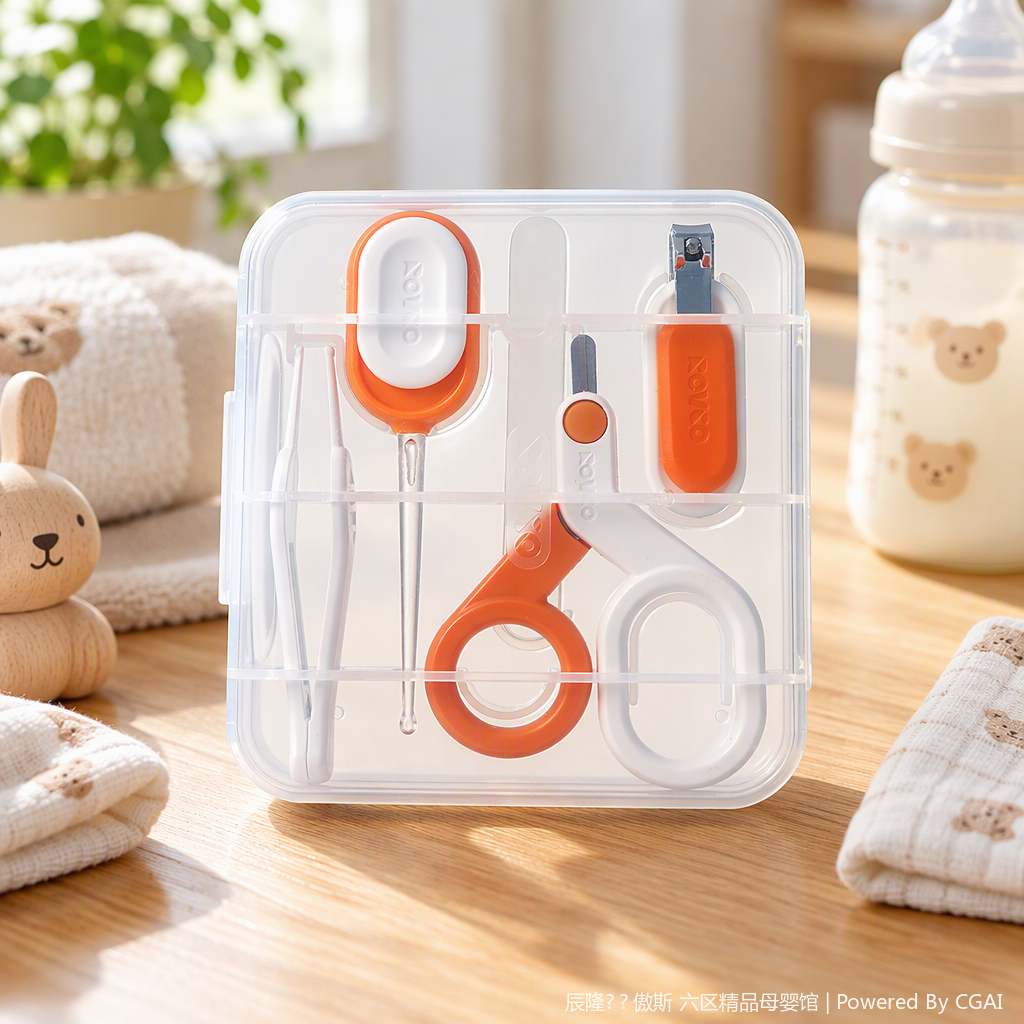 【OSEO】26Q4#X4028 Orange and White Baby Care Set, baby bath and skin care products, Gentle nourishing baby Special Set details Picture