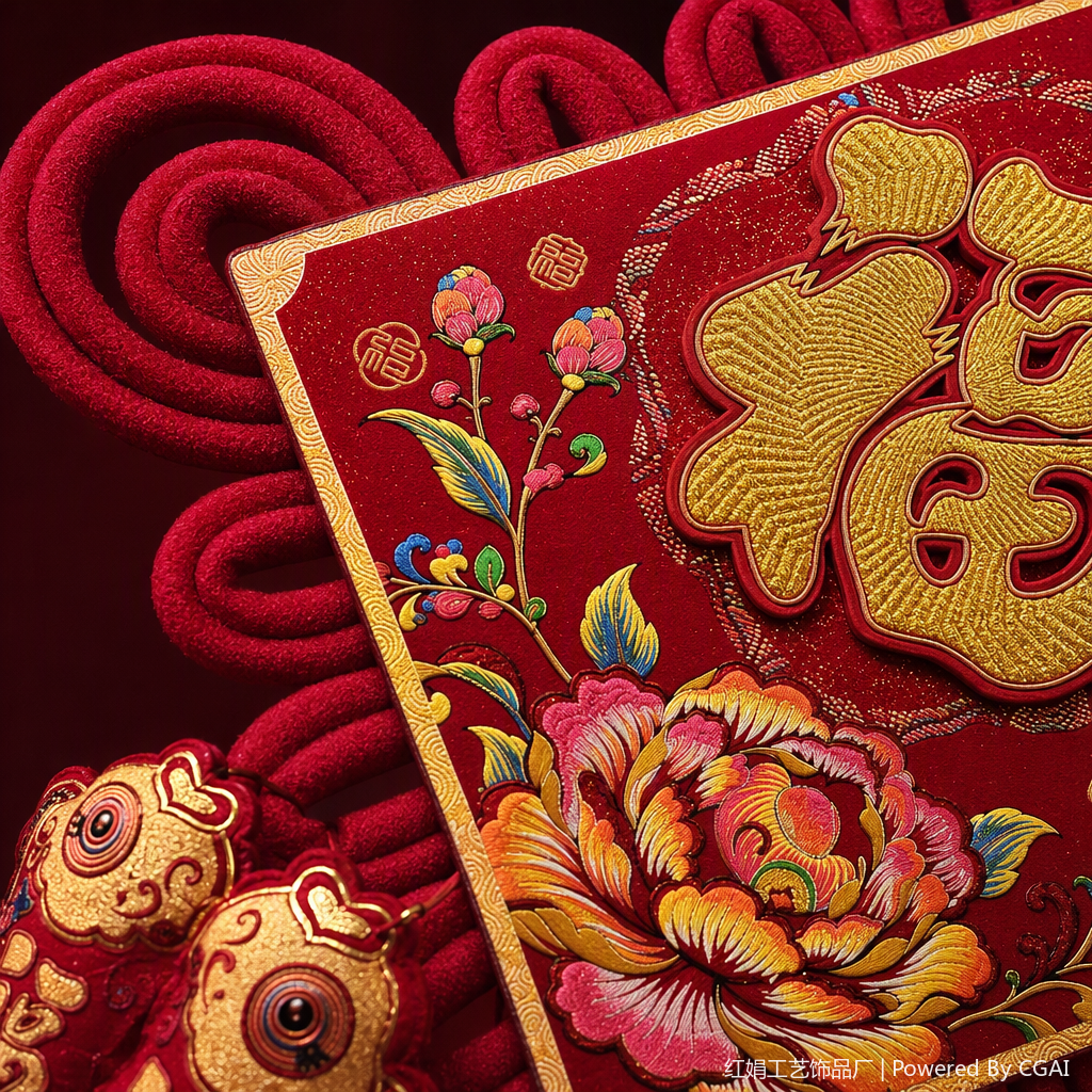 Chinese-style 汍 red hand-woven pendant auspicious knot pendant home decoration festival gift pendant Application Scenario