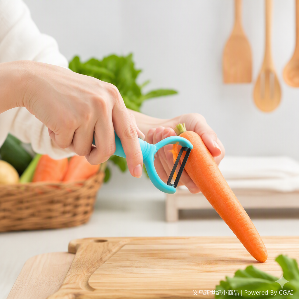 Многофункциональный точильный нож с зелёной рукояткой кухонной утвари, фруктовый скребок с овощами, портативный и практичный details Picture