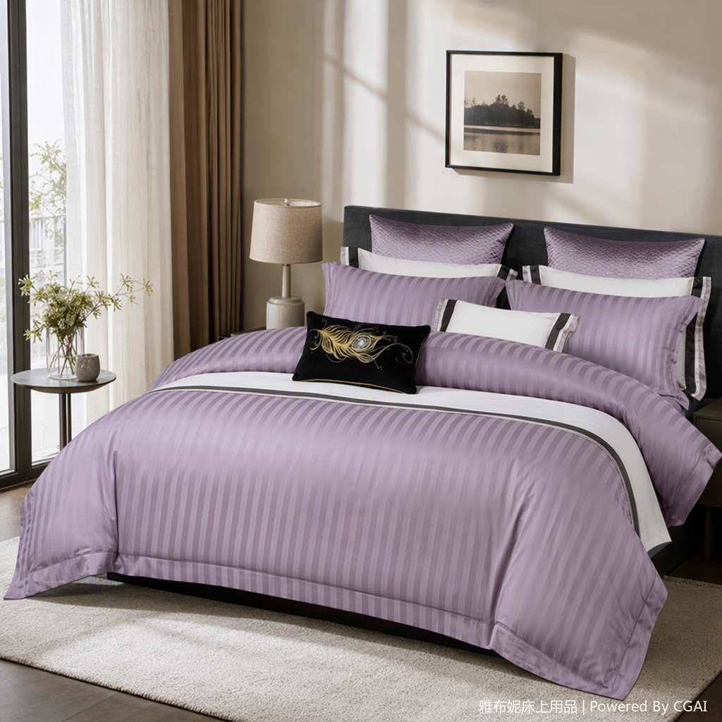 The soft pure cotton four-piece bedding set is a must-have for a cozy bedroom for couples, providing a comfortable sleep experience Specification image