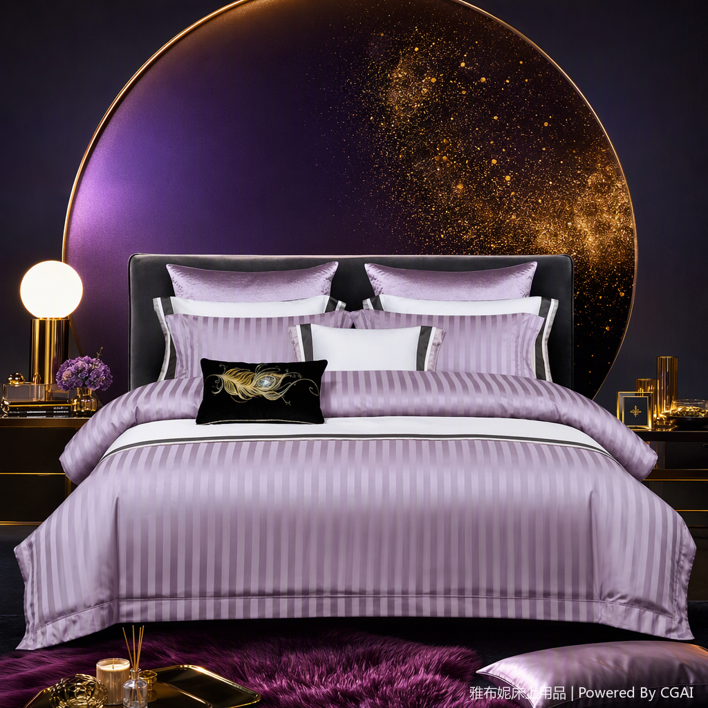 The soft pure cotton four-piece bedding set is a must-have for a cozy bedroom for couples, providing a comfortable sleep experience Application Scenario