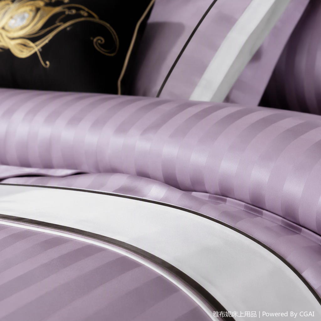 The soft pure cotton four-piece bedding set is a must-have for a cozy bedroom for couples, providing a comfortable sleep experience Item Picture