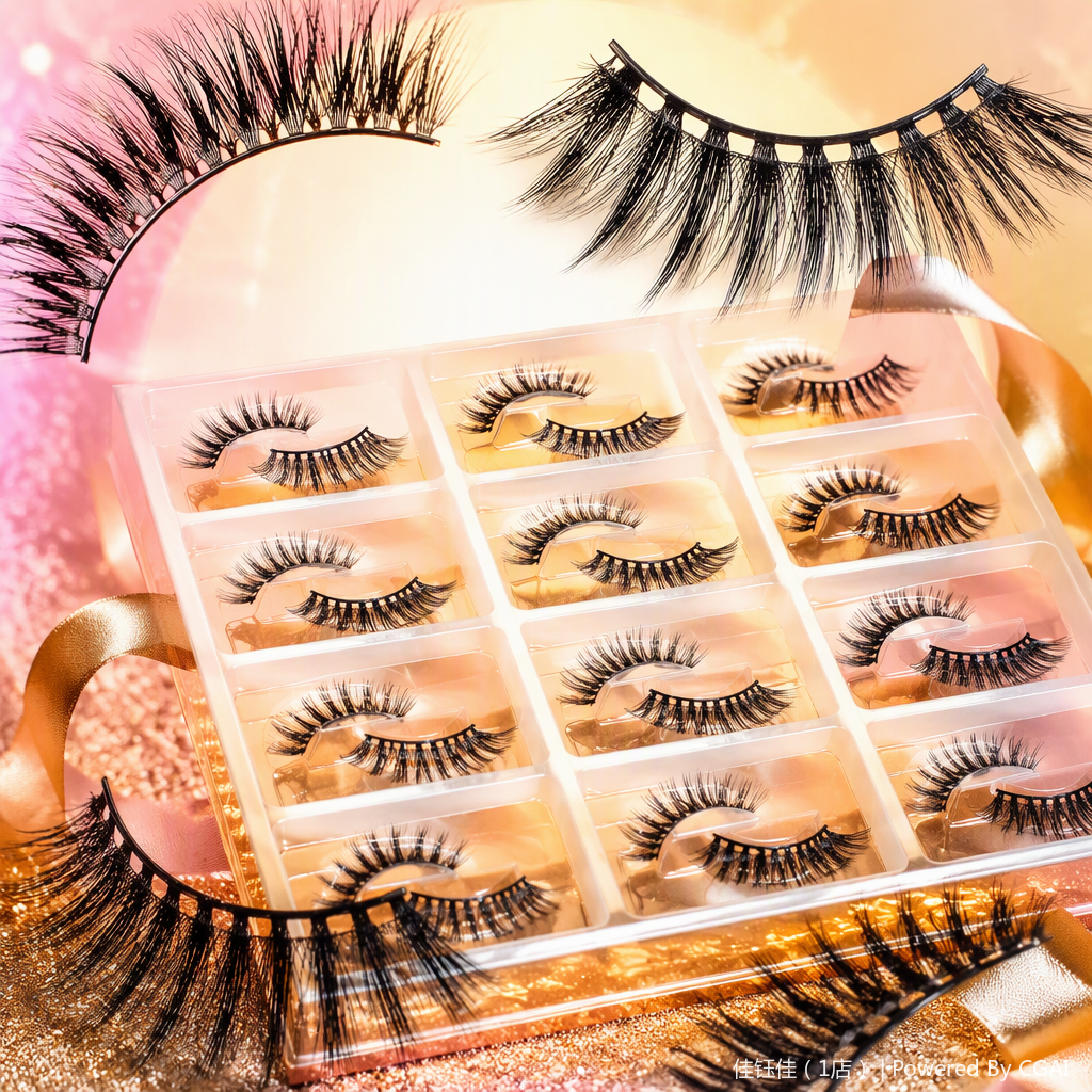 The natural thick false eyelashes are long and curly. The beauty tools are long-lasting, do not fade, are easy to apply, and come in a variety of styles Application Scenario