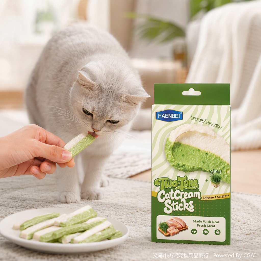Кошачья еда, домашняя еда, куриная травка, двойная цветная полоска кошки, всегда портативные кошачьи закуски details Picture