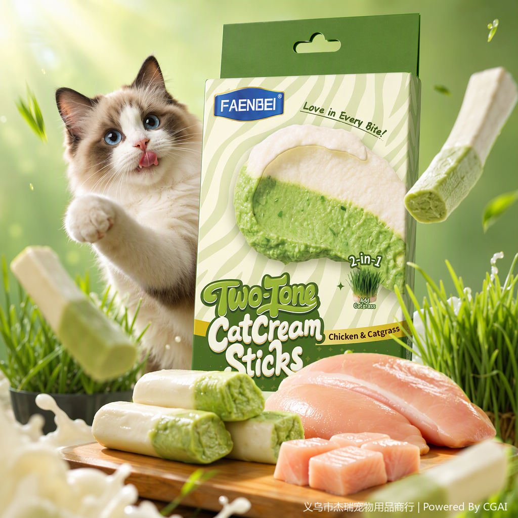 猫咪零食宠物食品鸡肉猫草双色猫条随身便携猫条宠物零食
