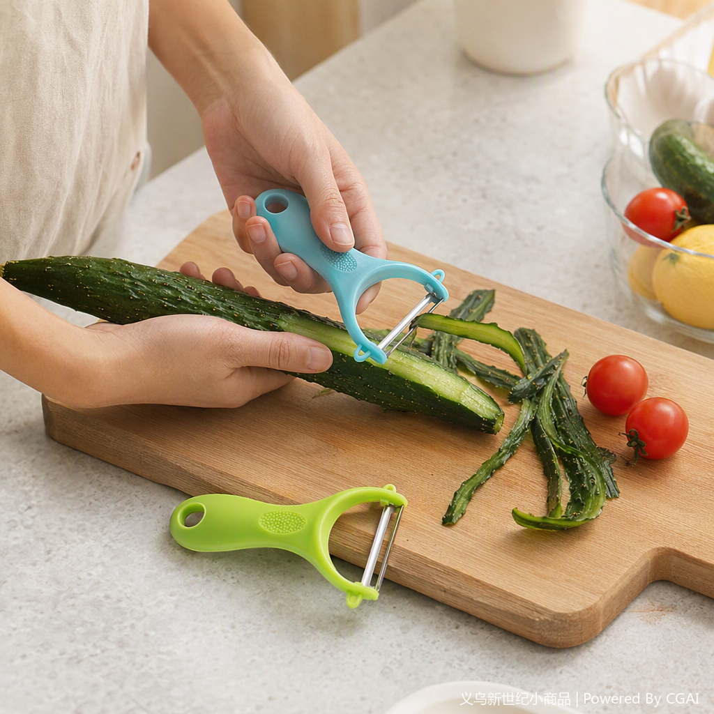 Multi-functional peeler handle, green kitchenware, fruit and vegetable peeler, durable, comfortable to hold, suitable for multiple colors details Picture