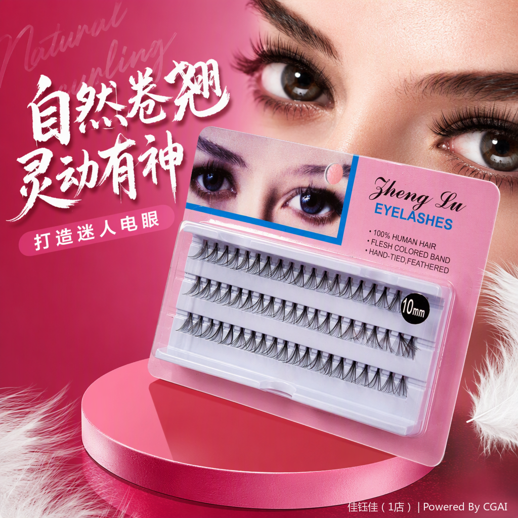 Natural thick false eyelash beauty tool, long-lasting and slender, enhancing eye makeup effect, suitable for professional makeup accessories Application Scenario