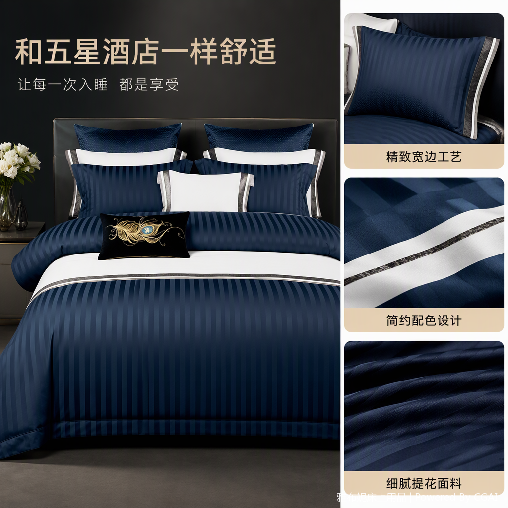 Wedding bedding set, wedding bedroom bedspread four-piece set, wedding dress style, wedding home textiles, soft and comfortable bedding Specification image