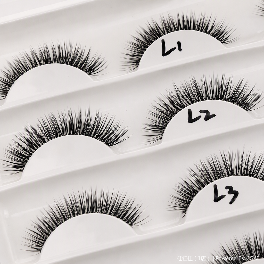 Natural and thick false eyelashes, long and curly, long-lasting makeup, and beauty tools are used in combination to create a beautiful look Item Picture