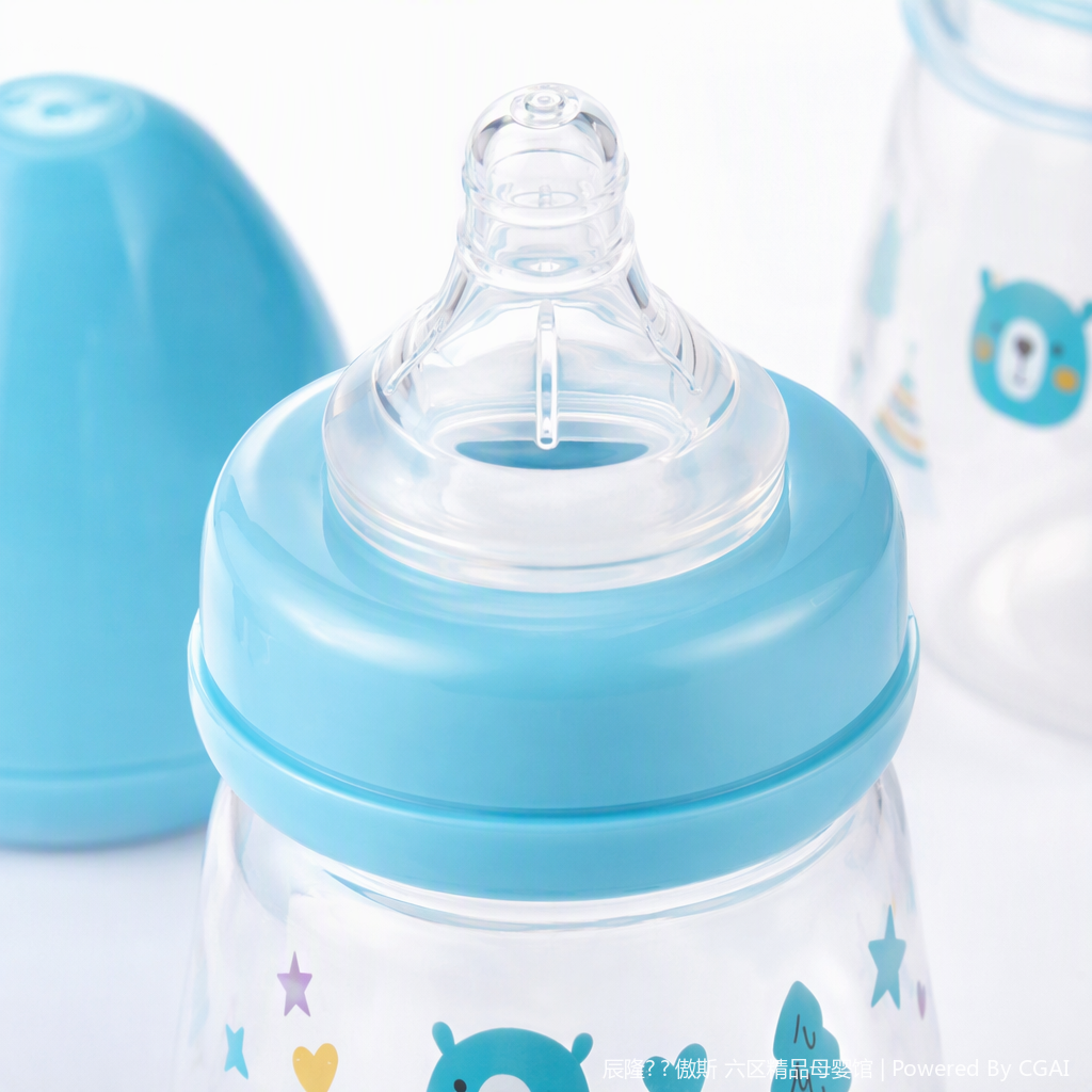 【OSEO】26Q4#W1005-1 Three blue pacifier caps PP bottle covers for baby bottles, anti-drop and anti-leak baby products, children's products Application Scenario