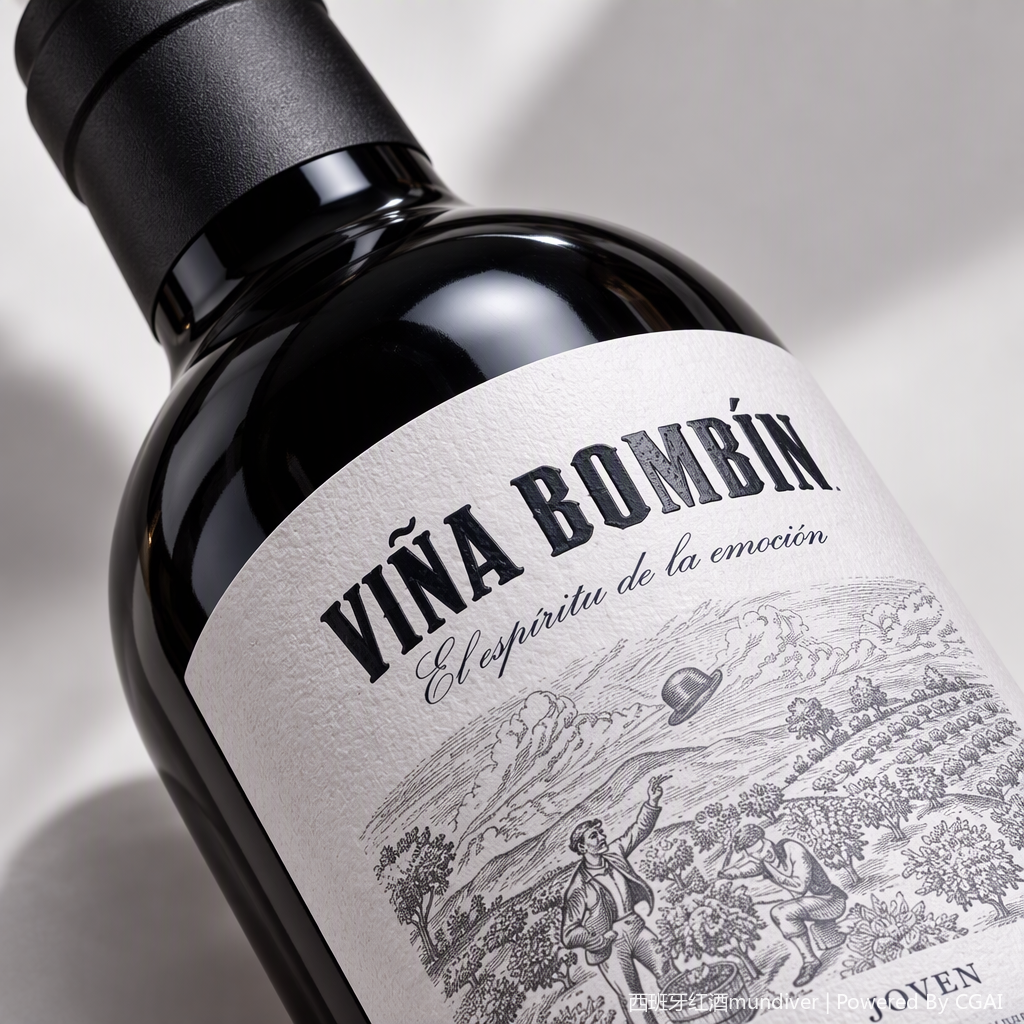 Botella original española vino tinto importado etiqueta viña mbin exquisito diseño colección de alta gama decoración regalos Application Scenario