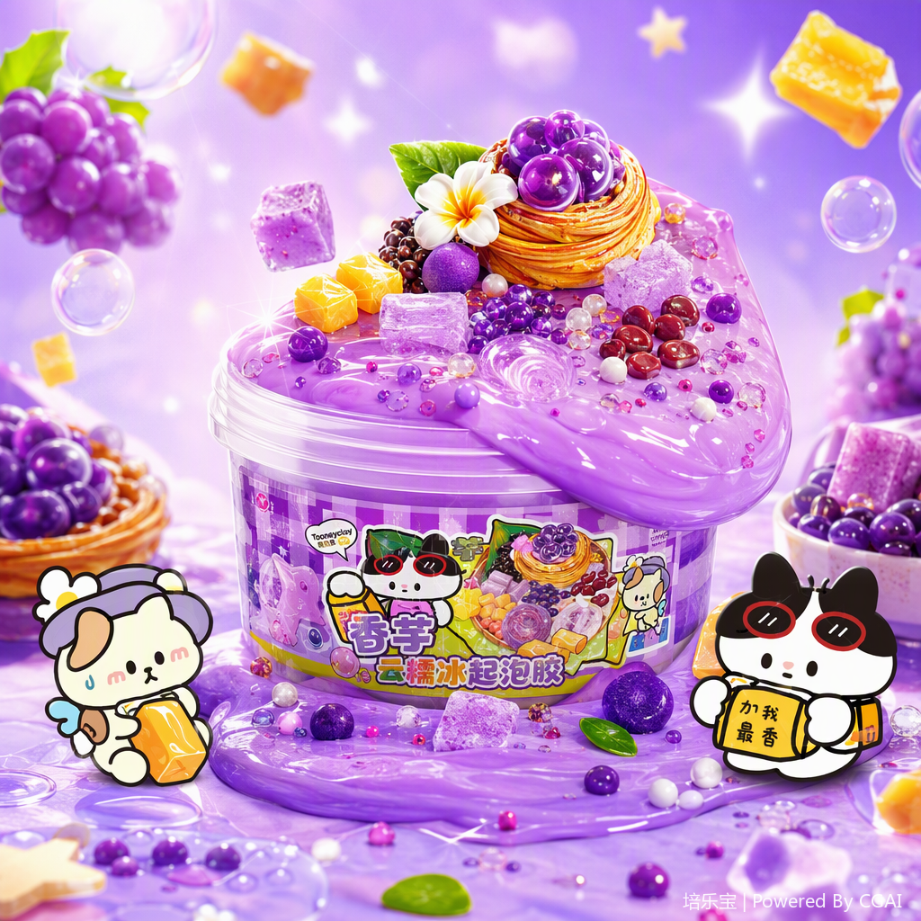 Taro cloud glutinous rice ice foaming glue details Picture