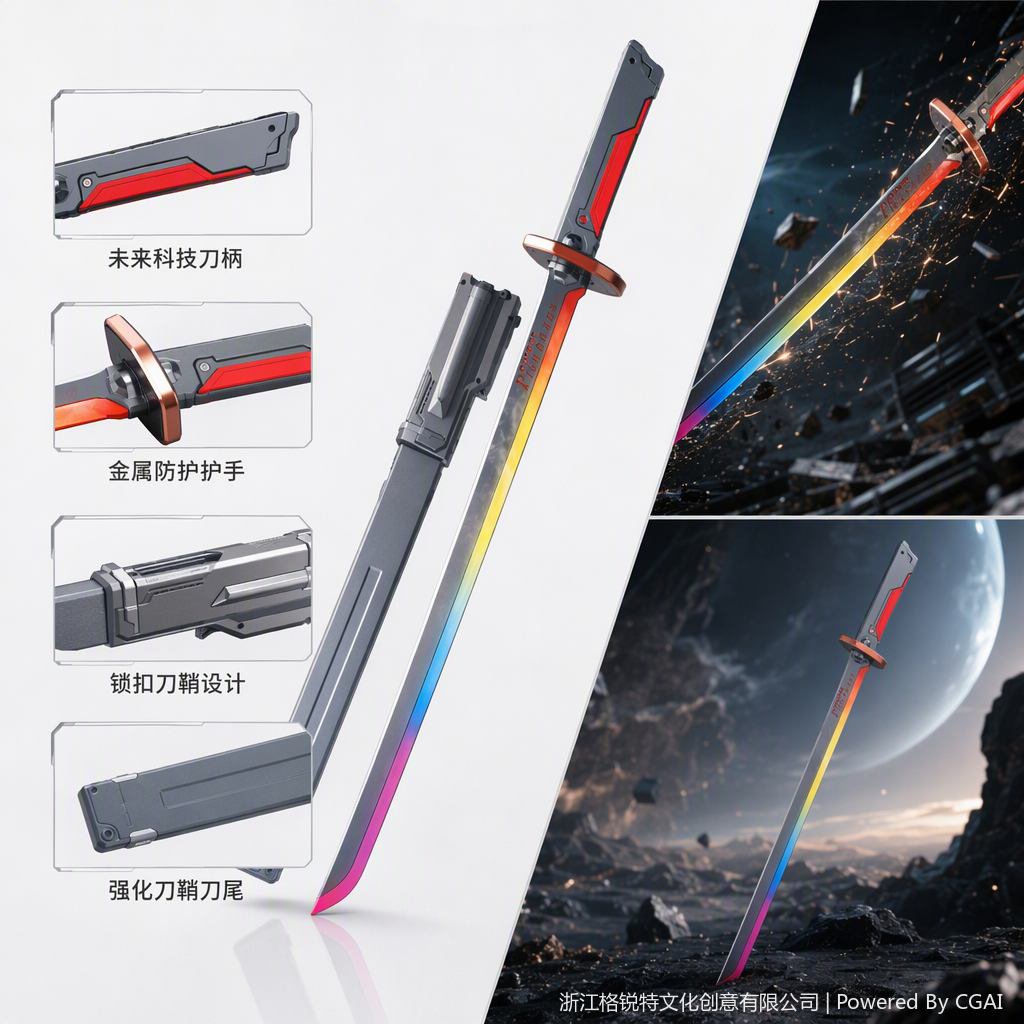 Colorful special effects Spark Battle Blade toy sword, creative and fun children's safe handheld battle toy gift box set