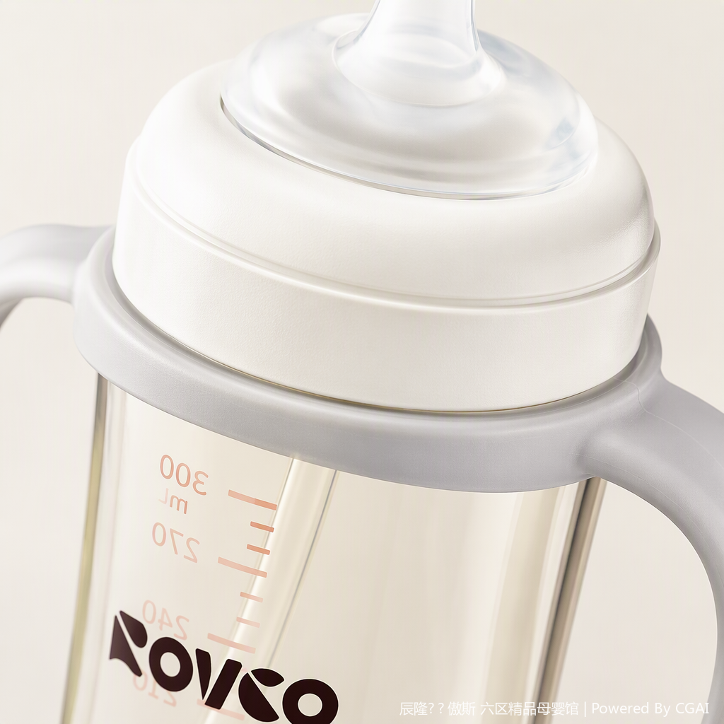 【OSEO】26Q4#N1074-2 ROVCO Baby Drinking Cup Transparent Bottle Set Anti-drop Baby Bottle Children's Products Essential for parenting Application Scenario