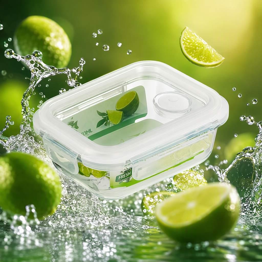 Multi-functional transparent plastic food preservation box, sealed storage box, kitchen organization and storage container, household food storage box Specification image