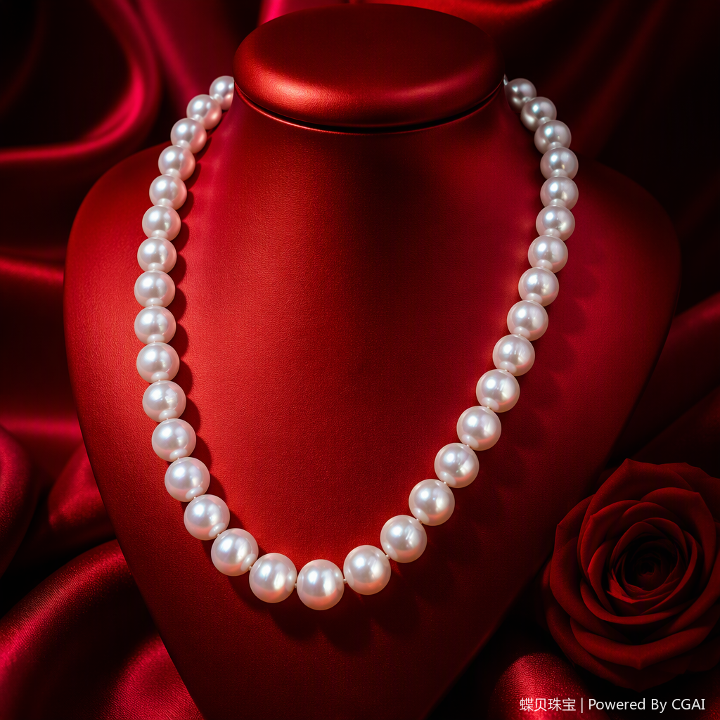 Elegant white pearl necklace, simple, fashionable and versatile, a classic gift accessory Specification image