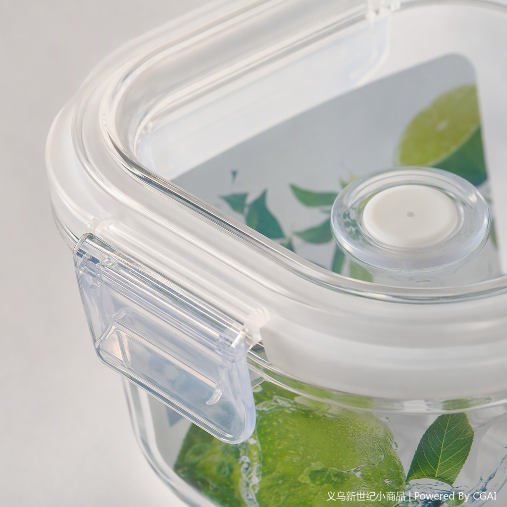 The multi-functional transparent glass fresh-keeping box is a sealed storage container and a kitchen storage product. It is heat-resistant, cold-resistant, healthy and environmentally friendly Application Scenario