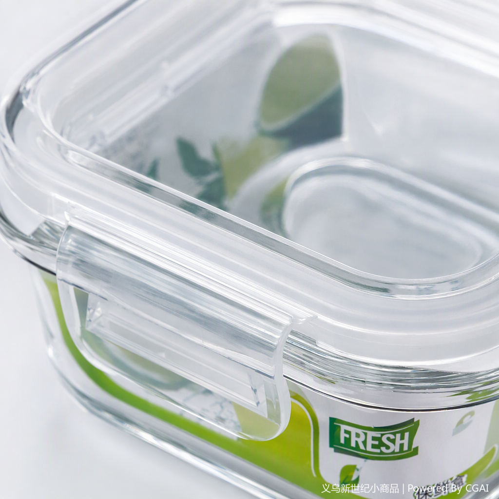 Multi-functional transparent square food storage box, sealed and durable kitchen storage and organization container, plastic storage box Application Scenario