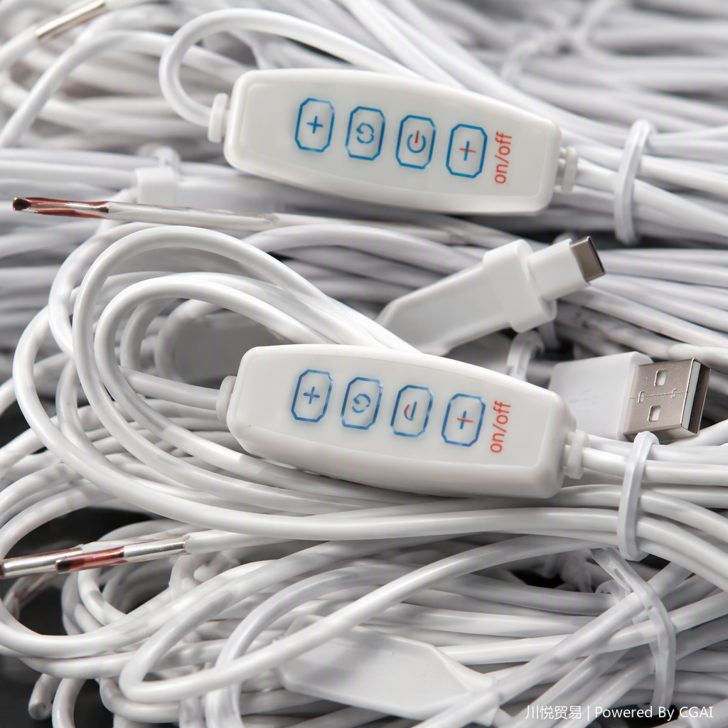 White USB power supply cable with remote control switch, multi-functional data cable, computer and mobile phone charging cable, portable control cable Application Scenario