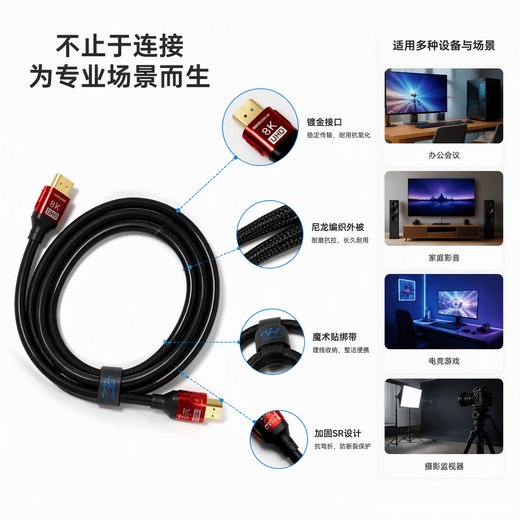 Multi-color multi-interface electronic connection cable display stand cable, multi-functional data transmission line accessory