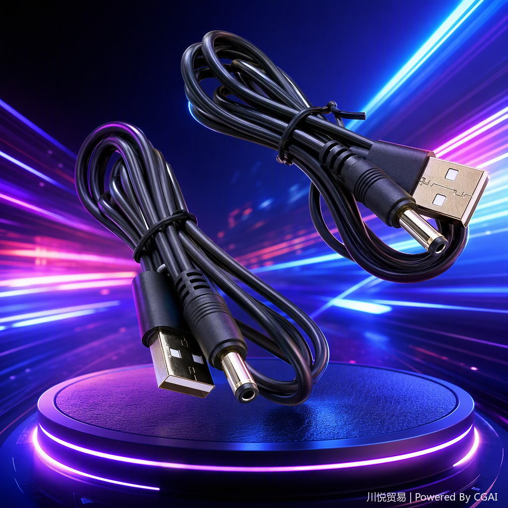 Черная USB перенаправляет DC-кабель для многофункциональной перезарядки, адаптер для подключения к телефону, переносная линия передачи данных Specification image