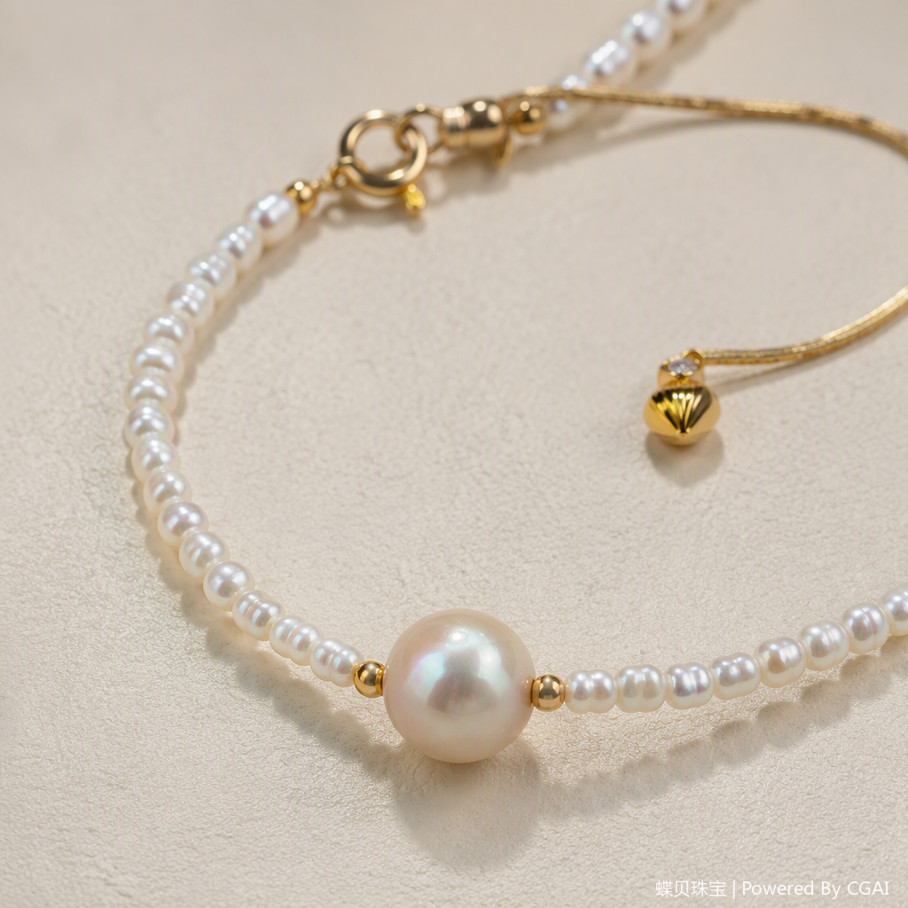 The shining and elegant pearl necklace is a classic and versatile gift for women's fashion and temperament Application Scenario