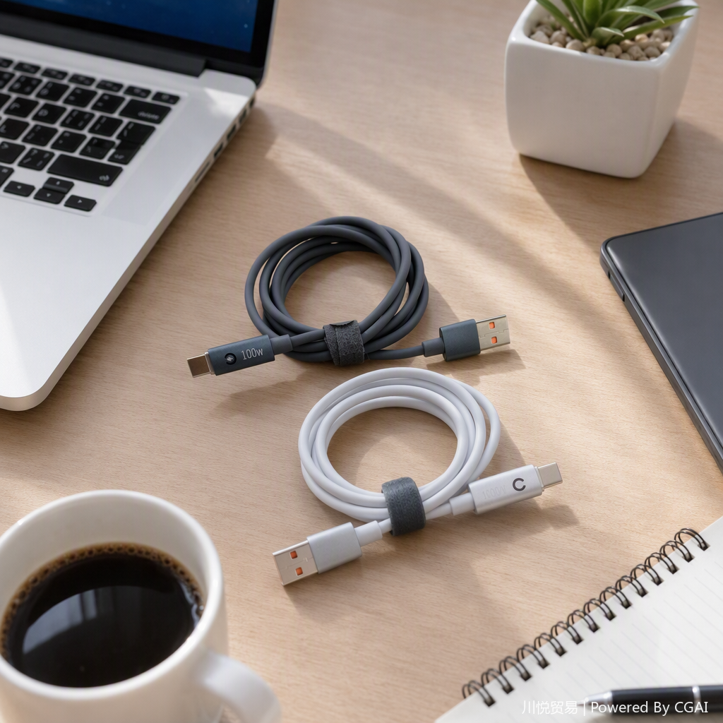 خطوط نقل مسطحة عالية السرعة لشحن الهواتف الخلوية في خط شحن USB-C B-A details Picture
