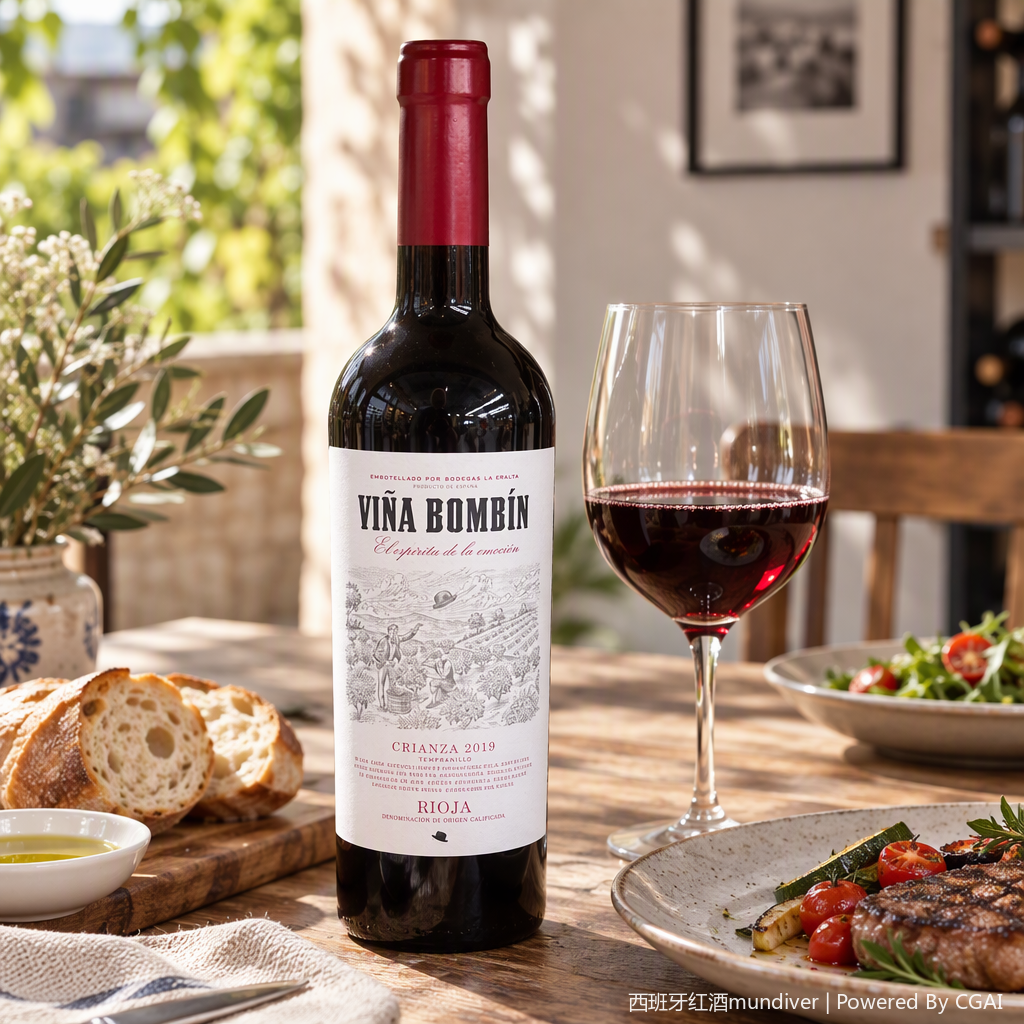 Viña Bombin Crianza 2019 Rioja vino tinto embotellado intenso afrutado suave apto para colección sabor vintage details Picture