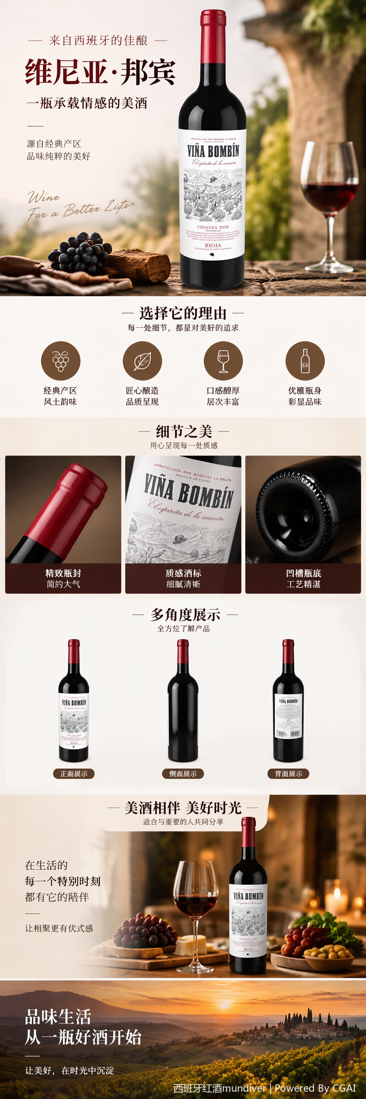 Viña Bombin Crianza 2019 Rioja vino tinto embotellado intenso afrutado suave apto para colección sabor vintage pic 1