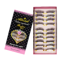Natural thick false eyelash beauty tool, long-lasting and slender, enhances the natural look of eye makeup, suitable for multiple occasions