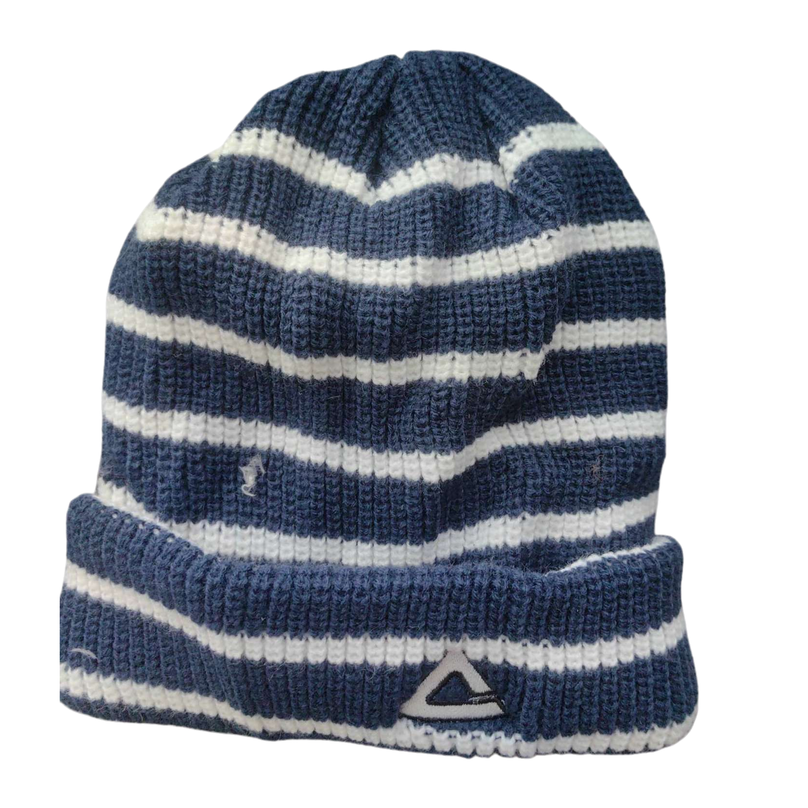Moda versátil azul rayas blancas sombrero de punto caliente otoño invierno unisex sombrero casual estilo de tendencia Item Picture