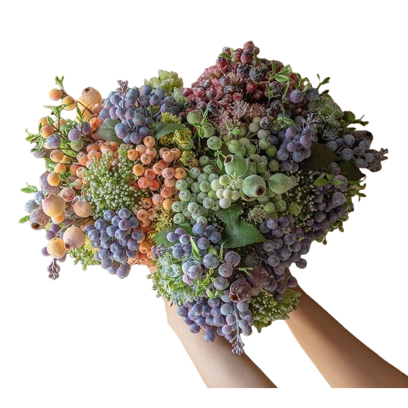 مزج العنبيَّة الملونة بباقة من الازهار النباتية واللحوم Item Picture