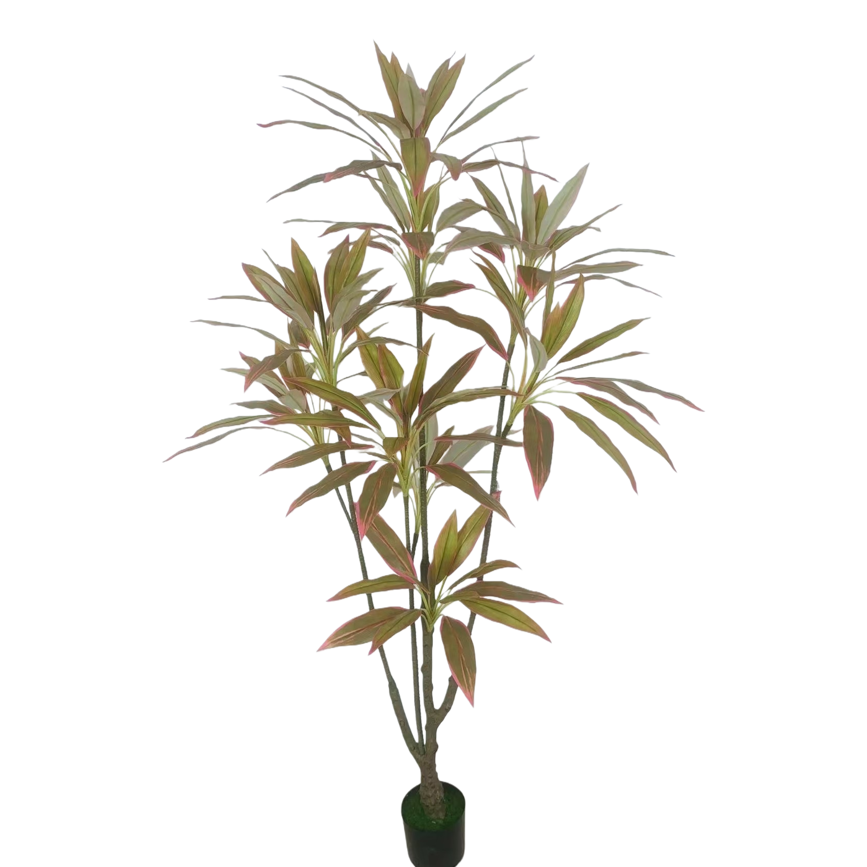 Simulación de plantas de visualización de hojas verde y rojo entre hojas decorativas piezas de decoración interior sala de estar balcón verde plantado decoración Item Picture